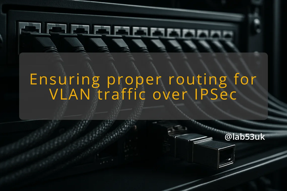 img ensuring proper routing for vlan traffic over ipsec ipsec tunnel