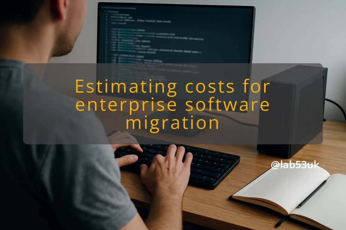 img estimating costs for enterprise software migration software management