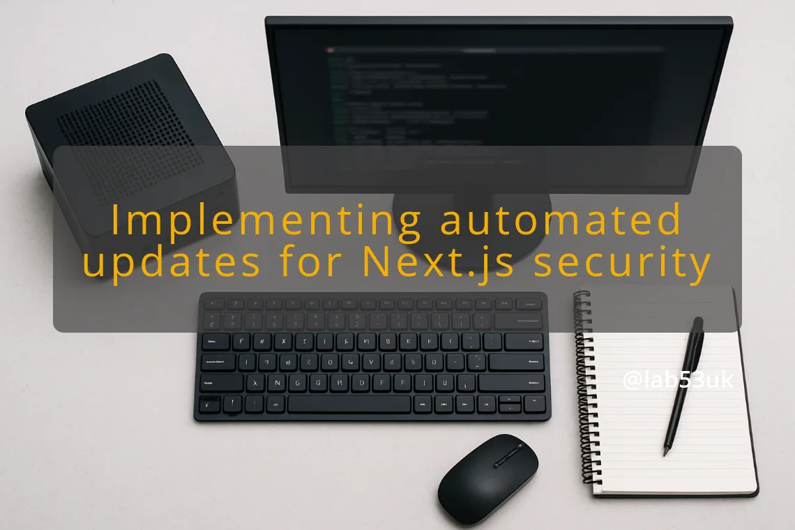 img implementing automated updates for next js security