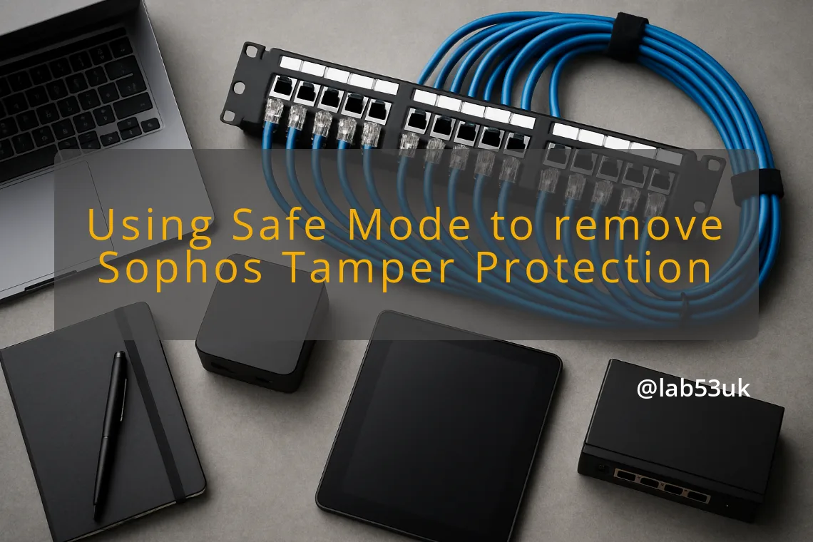 img using safe mode to remove sophos tamper protection