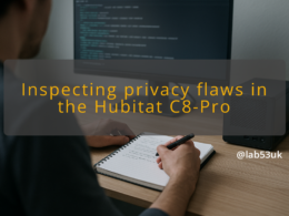 img inspecting privacy flaws in the hubitat c8 pro