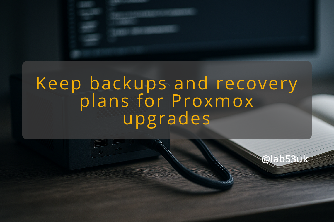 img keep backups and recovery plans for proxmox upgrades proxmox package management