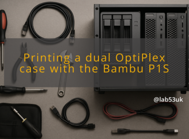 img printing a dual optiplex case with the bambu p1s dual optiplex homelab