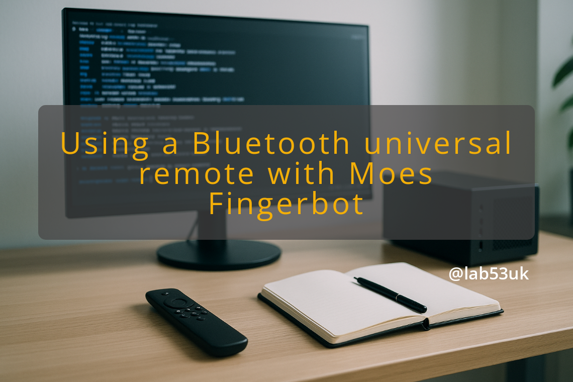 img using a bluetooth universal remote with moes fingerbot